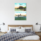 Aussicht auf das Strandbad von Cliff Leinwanddruck (Insitu (Schlafzimmer))