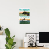 Aussicht auf das Strandbad von Cliff Poster (Heimbüro)