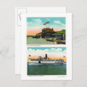 Aussicht auf das Strandbad von Cliff Postkarte (Vorne/Hinten)