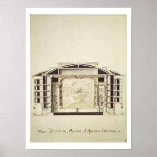 Aussicht auf das Theater am Canale Grande Poster