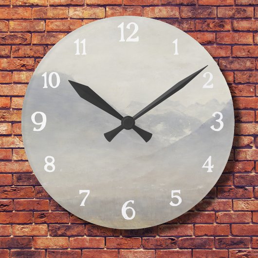 Aussicht auf das Ultental - Zeitloses Gemälde Runde Wanduhr