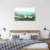Aussicht auf das Vallejo Waterfront und die Mare I Leinwanddruck (Insitu (Schlafzimmer))
