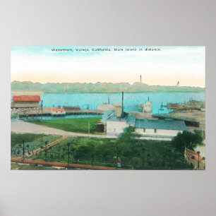 Aussicht auf das Vallejo Waterfront und die Mare I Poster