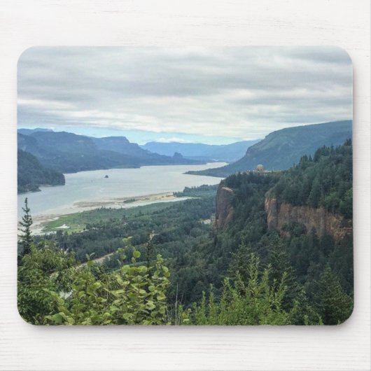 Aussicht auf das Vista House, Oregon Mousepad (Vorne)