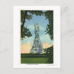 Aussicht auf das Vorväter-Denkmal # 2 Postkarte