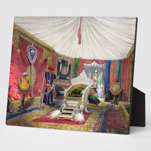 Aussicht auf das Zeltzimmer und den Thron von Elfe Fotoplatte (Seite)