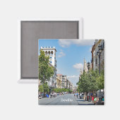 Aussicht auf das Zentrum von Sevilla Magnet (Vorderseite/Rückseite)