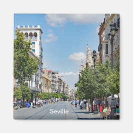 Aussicht auf das Zentrum von Sevilla Magnet