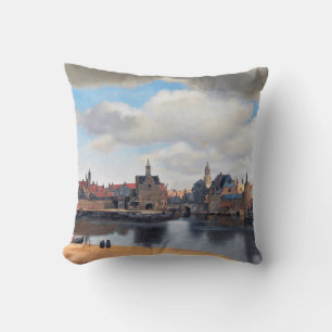 Aussicht auf Delft, Johannes Vermeer, 1659-1660 Kissen