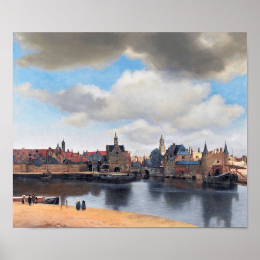 Aussicht auf Delft, Johannes Vermeer, 1659-1660 Poster (Vorne)