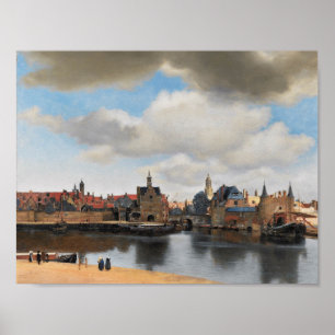 Aussicht auf Delft, von Johannes Vermeer Poster