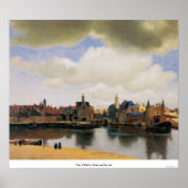 Aussicht auf Delft von Johannes Vermeer Poster (Vorne)