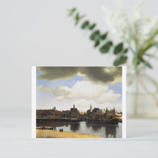 Aussicht auf Delft von Johannes Vermeer Postkarte (Stehend Vorderseite)