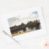Aussicht auf Delft von Johannes Vermeer Rechteckiger Aufkleber (Umschlag)