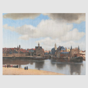 Aussicht auf Delft von Johannes Vermeer Seidenpapier