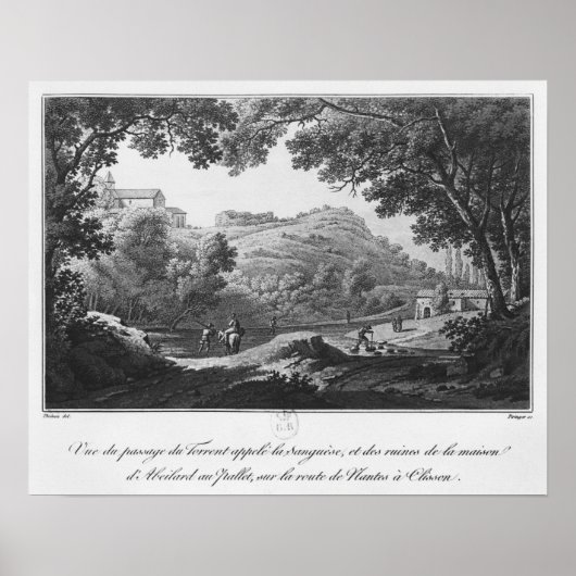 Aussicht auf den als La Sanguese bekannten Turm Poster (Vorne)