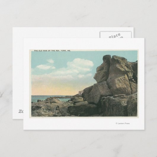 Aussicht auf den alten Mann der Felsformation Postkarte (Vorne/Hinten)