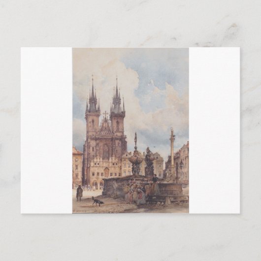 Aussicht auf den Altstädter Ring mit der Kirche Postkarte (Vorderseite)