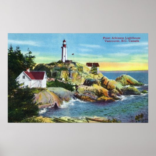 Aussicht auf den Atkinson Leuchtturm 2 Poster (Vorne)