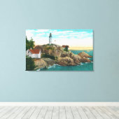 Aussicht auf den Atkinson Leuchtturm Leinwanddruck (Insitu (Holzboden))