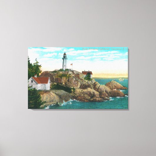 Aussicht auf den Atkinson Leuchtturm Leinwanddruck (Vorderseite)