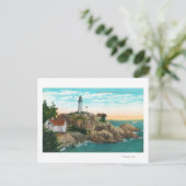 Aussicht auf den Atkinson Leuchtturm Postkarte (Stehend Vorderseite)