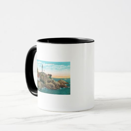 Aussicht auf den Atkinson Leuchtturm Tasse (Vorderseite Links)