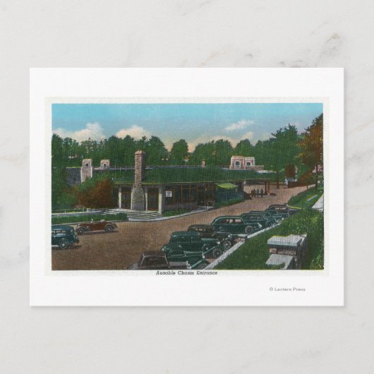 Aussicht auf den Ausable Chasm-Eingang Postkarte (Vorderseite)