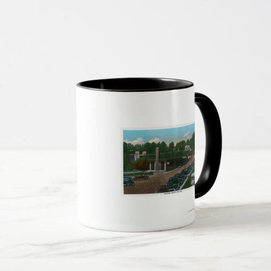 Aussicht auf den Ausable Chasm-Eingang Tasse (VorderseiteRechts)