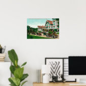 Aussicht auf den Außenbereich des Hotels del Monte Poster (Heimbüro)