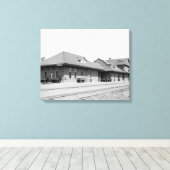Aussicht auf den Bahnhof Leinwanddruck (Insitu (Holzboden))