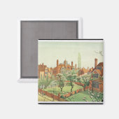 Aussicht auf den Bedford Park, 1882 (Farblitho) 2 Magnet (Vorderseite/Rückseite)