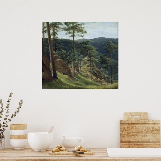 Aussicht auf den Berg Brocken, 1829 Poster (Küche)