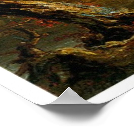 Aussicht auf den Bergpass Poster (Ecke)