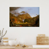 Aussicht auf den Bergpass Poster (Küche)