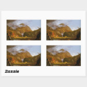 Aussicht auf den Bergpass Rechteckiger Aufkleber (Blatt)