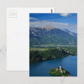 Aussicht auf den Bled-See von Mala Osojnica Postkarte (Vorne/Hinten)