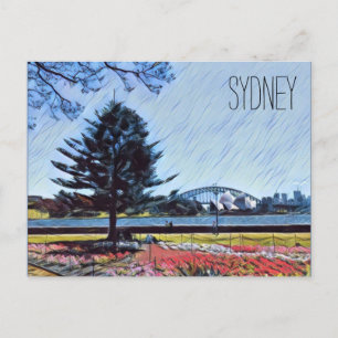 Aussicht auf den botanischen Garten von Sydney Postkarte