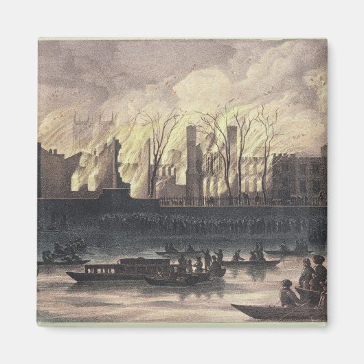 Aussicht auf den Brand im Whitehall Palace Magnet (Vorne)
