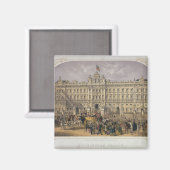 Aussicht auf den Buckingham Palace mit einer Mensc Magnet (Vorderseite/Rückseite)
