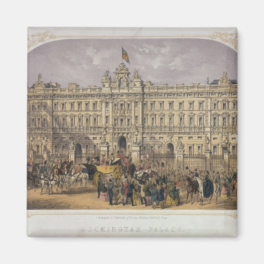 Aussicht auf den Buckingham Palace mit einer Mensc Magnet (Vorne)