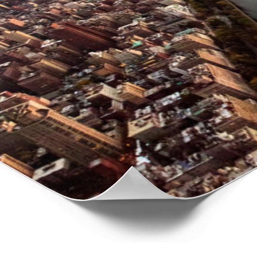 Aussicht auf den Central Park bei Sonnenuntergang Poster (Ecke)