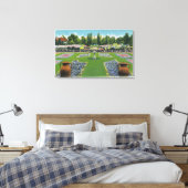 Aussicht auf den Chautauqua Anwesen Gardens Leinwanddruck (Insitu (Schlafzimmer))