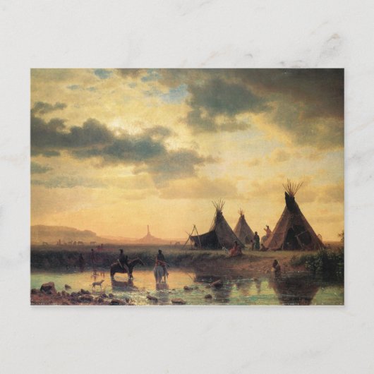 Aussicht auf den Chimney Rock von Albert Bierstadt Postkarte (Vorderseite)