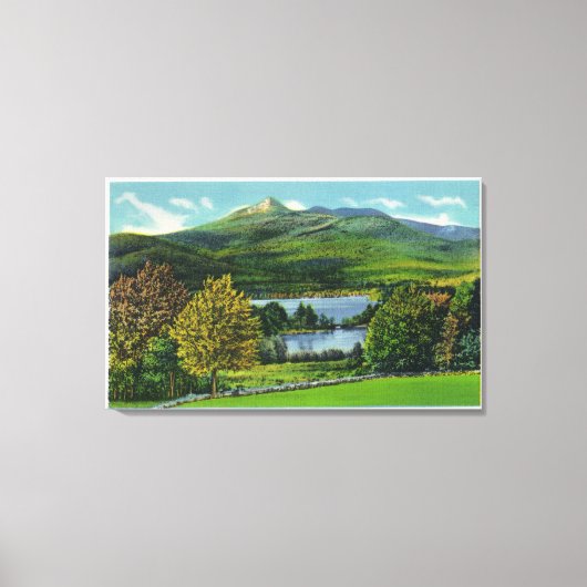 Aussicht auf den Chocorua und den See Leinwanddruck (Vorderseite)