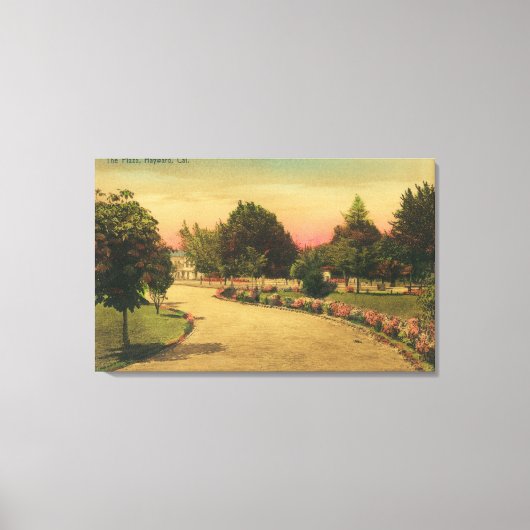 Aussicht auf den City PlazaHayward, CA. Leinwanddruck (Vorderseite)