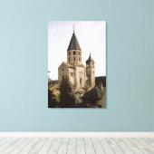 Aussicht auf den Clocher de l'Eau Benite Leinwanddruck (Insitu (Holzboden))