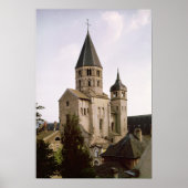 Aussicht auf den Clocher de l'Eau Benite Poster (Vorne)