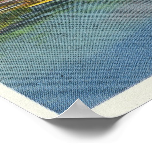 Aussicht auf den Cobbosseeconte in Pernette Cove Poster (Ecke)