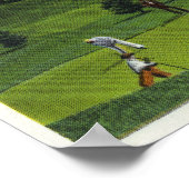 Aussicht auf den Cobbosseeconte und die Golfanlage Poster (Ecke)